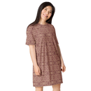 Product name: Recursia Bohemian Dream T-Shirt Dress In Pink. Keywords: Print: Bohemian Dream, Clothing, T-Shirt Dress, Women's Clothing