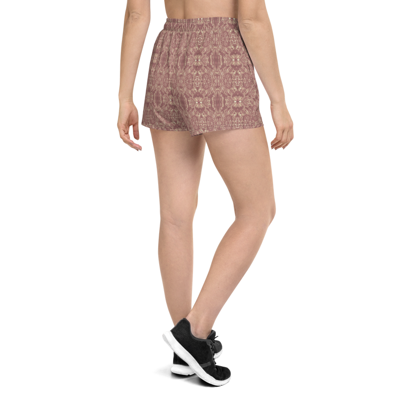 Product name: Recursia Bohemian Dream Women's Athletic Short Shorts In Pink. Keywords: Athlesisure Wear, Print: Bohemian Dream, Clothing, Men's Athletic Shorts