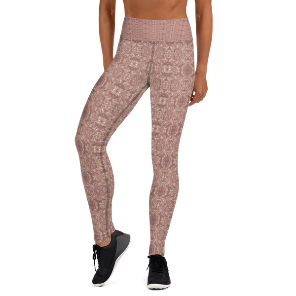 Product name: Recursia Bohemian Dream Yoga Leggings In Pink. Keywords: Athlesisure Wear, Print: Bohemian Dream, Clothing, Women's Clothing, Yoga Leggings