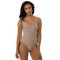 Product name: Recursia Contemplative Jaguar II One Piece Swimsuit In Pink. Keywords: Clothing, Print: Contemplative Jaguar, One Piece Swimsuit, Swimwear, Unisex Clothing