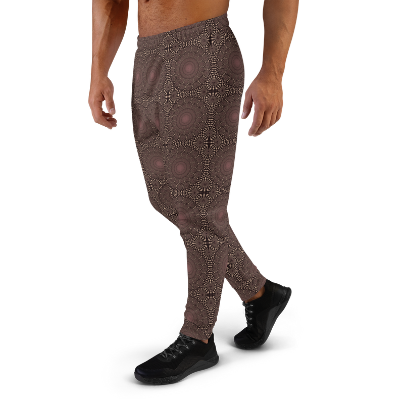 Product name: Recursia Desert Dream Men's Joggers In Pink. Keywords: Athlesisure Wear, Clothing, Print: Desert Dream, Men's Athlesisure, Men's Bottoms, Men's Clothing, Men's Joggers