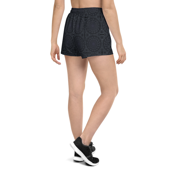 Product name: Recursia Desert Dream Women's Athletic Short Shorts In Blue. Keywords: Athlesisure Wear, Clothing, Print: Desert Dream, Men's Athletic Shorts