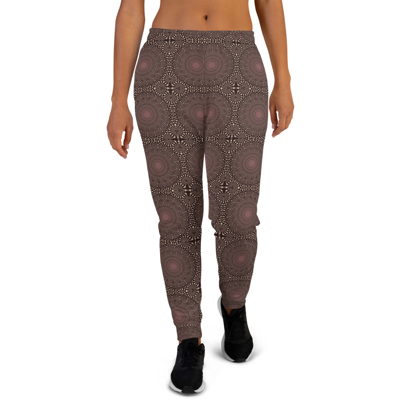 Product name: Recursia Desert Dream Women's Joggers In Pink. Keywords: Athlesisure Wear, Clothing, Print: Desert Dream, Women's Bottoms, Women's Joggers