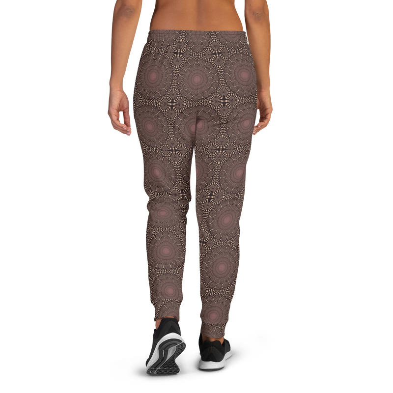Product name: Recursia Desert Dream Women's Joggers In Pink. Keywords: Athlesisure Wear, Clothing, Print: Desert Dream, Women's Bottoms, Women's Joggers