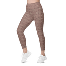 Product name: Recursia Fabrique Unknown II Leggings With Pockets In Pink. Keywords: Athlesisure Wear, Clothing, Print: Fabrique Unknown, Leggings with Pockets, Women's Clothing