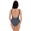 Product name: Recursia Fabrique Unknown One Piece Swimsuit In Blue. Keywords: Clothing, Print: Fabrique Unknown, One Piece Swimsuit, Swimwear, Unisex Clothing