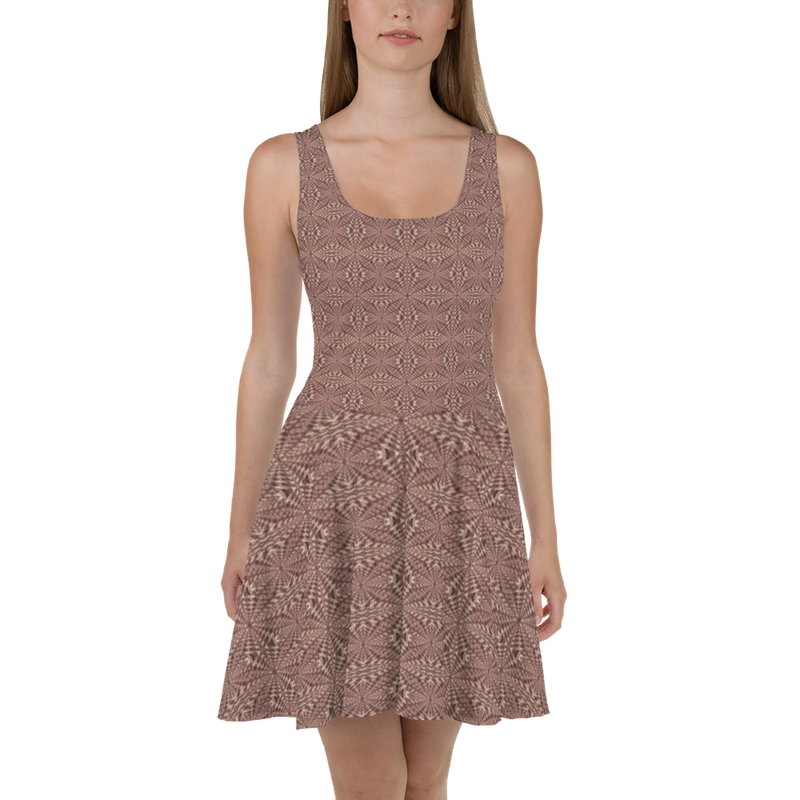 Product name: Recursia Fabrique Unknown Skater Dress In Pink. Keywords: Clothing, Print: Fabrique Unknown, Skater Dress, Women's Clothing