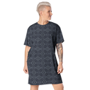 Product name: Recursia Fabrique Unknown II T-Shirt Dress In Blue. Keywords: Clothing, Print: Fabrique Unknown, T-Shirt Dress, Women's Clothing