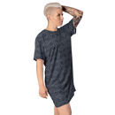 Product name: Recursia Fabrique Unknown II T-Shirt Dress In Blue. Keywords: Clothing, Print: Fabrique Unknown, T-Shirt Dress, Women's Clothing