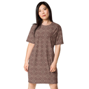 Product name: Recursia Fabrique Unknown II T-Shirt Dress In Pink. Keywords: Clothing, Print: Fabrique Unknown, T-Shirt Dress, Women's Clothing