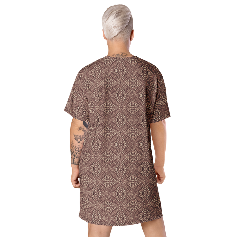 Product name: Recursia Fabrique Unknown II T-Shirt Dress In Pink. Keywords: Clothing, Print: Fabrique Unknown, T-Shirt Dress, Women's Clothing
