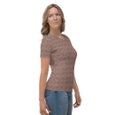 Product name: Recursia Fabrique Unknown Women's Crew Neck T-Shirt In Pink. Keywords: Clothing, Print: Fabrique Unknown, Women's Clothing, Women's Crew Neck T-Shirt