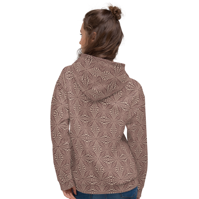 Product name: Recursia Fabrique Unknown Women's Hoodie In Pink. Keywords: Athlesisure Wear, Clothing, Print: Fabrique Unknown, Women's Hoodie, Women's Tops