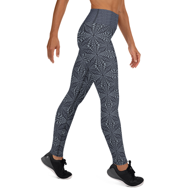 Product name: Recursia Fabrique Unknown Yoga Leggings In Blue. Keywords: Athlesisure Wear, Clothing, Print: Fabrique Unknown, Women's Clothing, Yoga Leggings