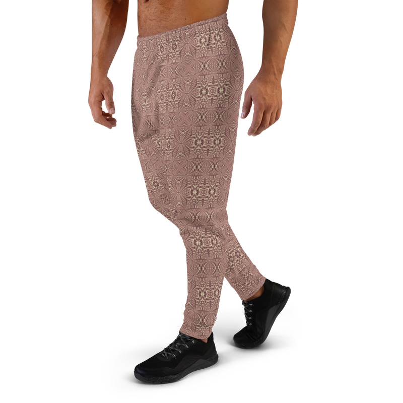 Product name: Recursia Fabrique Unknown I Men's Joggers In Pink. Keywords: Athlesisure Wear, Clothing, Print: Fabrique Unknown, Men's Athlesisure, Men's Bottoms, Men's Clothing, Men's Joggers