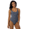 Product name: Recursia Fabrique Unknown I One Piece Swimsuit In Blue. Keywords: Clothing, Print: Fabrique Unknown, One Piece Swimsuit, Swimwear, Unisex Clothing