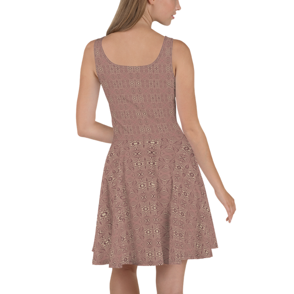 Product name: Recursia Fabrique Unknown I Skater Dress In Pink. Keywords: Clothing, Print: Fabrique Unknown, Skater Dress, Women's Clothing
