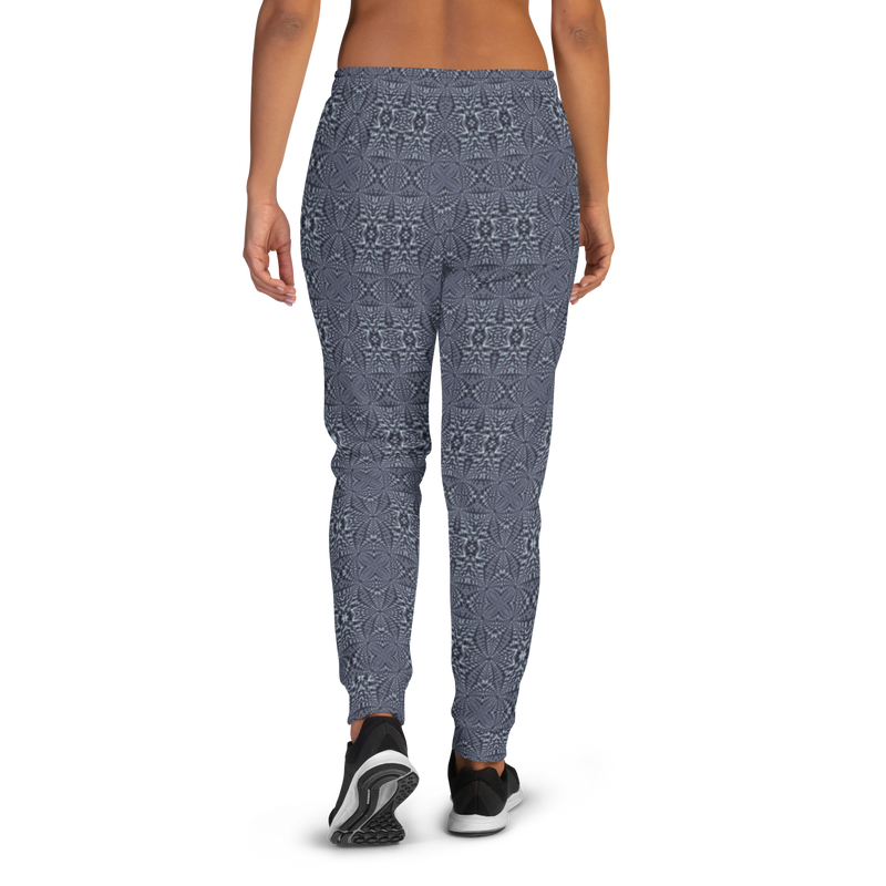 Product name: Recursia Fabrique Unknown II Women's Joggers In Blue. Keywords: Athlesisure Wear, Clothing, Print: Fabrique Unknown, Women's Bottoms, Women's Joggers