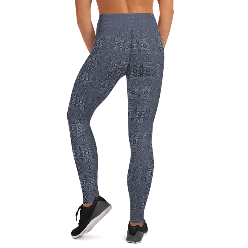 Product name: Recursia Fabrique Unknown I Yoga Leggings In Blue. Keywords: Athlesisure Wear, Clothing, Print: Fabrique Unknown, Women's Clothing, Yoga Leggings