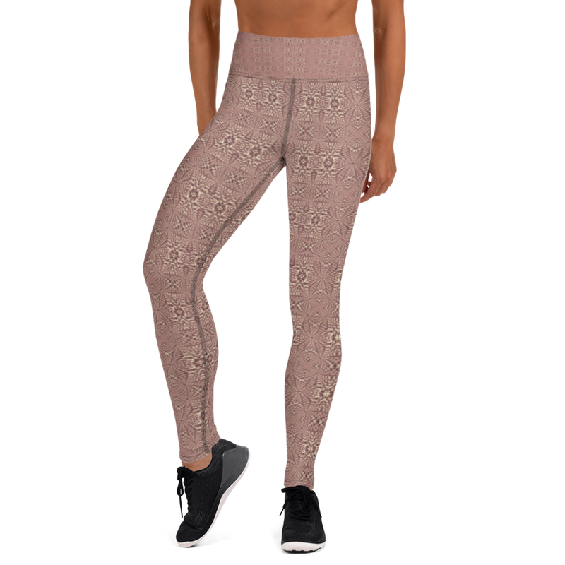 Product name: Recursia Fabrique Unknown I Yoga Leggings In Pink. Keywords: Athlesisure Wear, Clothing, Print: Fabrique Unknown, Women's Clothing, Yoga Leggings