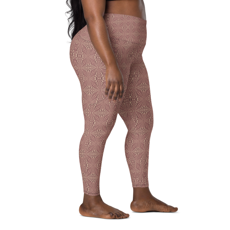 Product name: Recursia Fabrique Unknown Leggings With Pockets In Pink. Keywords: Athlesisure Wear, Clothing, Print: Fabrique Unknown, Leggings with Pockets, Women's Clothing
