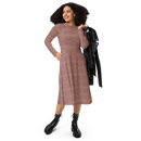 Product name: Recursia Fabrique Unknown Long Sleeve Midi Dress In Pink. Keywords: Clothing, Print: Fabrique Unknown, Long Sleeve Midi Dress, Women's Clothing