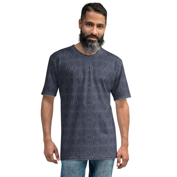 Product name: Recursia Fabrique Unknown II Men's Crew Neck T-Shirt In Blue. Keywords: Clothing, Print: Fabrique Unknown, Men's Clothing, Men's Crew Neck T-Shirt, Men's Tops