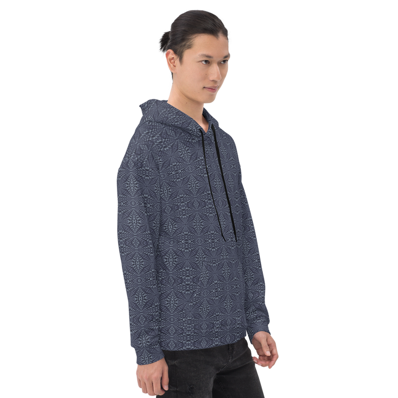 Product name: Recursia Fabrique Unknown I Men's Hoodie In Blue. Keywords: Athlesisure Wear, Clothing, Print: Fabrique Unknown, Men's Athlesisure, Men's Clothing, Men's Hoodie, Men's Tops