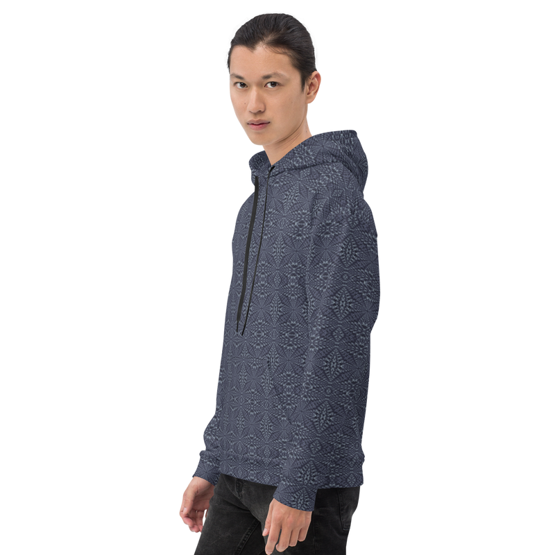 Product name: Recursia Fabrique Unknown I Men's Hoodie In Blue. Keywords: Athlesisure Wear, Clothing, Print: Fabrique Unknown, Men's Athlesisure, Men's Clothing, Men's Hoodie, Men's Tops