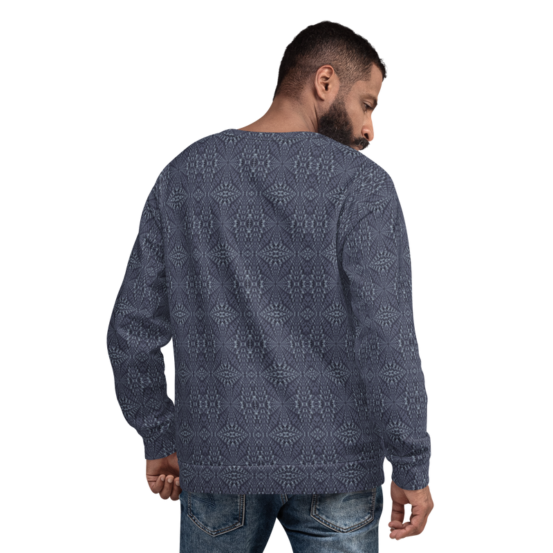 Product name: Recursia Fabrique Unknown II Men's Sweatshirt In Blue. Keywords: Athlesisure Wear, Clothing, Print: Fabrique Unknown, Men's Athlesisure, Men's Clothing, Men's Sweatshirt, Men's Tops