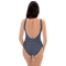 Product name: Recursia Fabrique Unknown II One Piece Swimsuit In Blue. Keywords: Clothing, Print: Fabrique Unknown, One Piece Swimsuit, Swimwear, Unisex Clothing