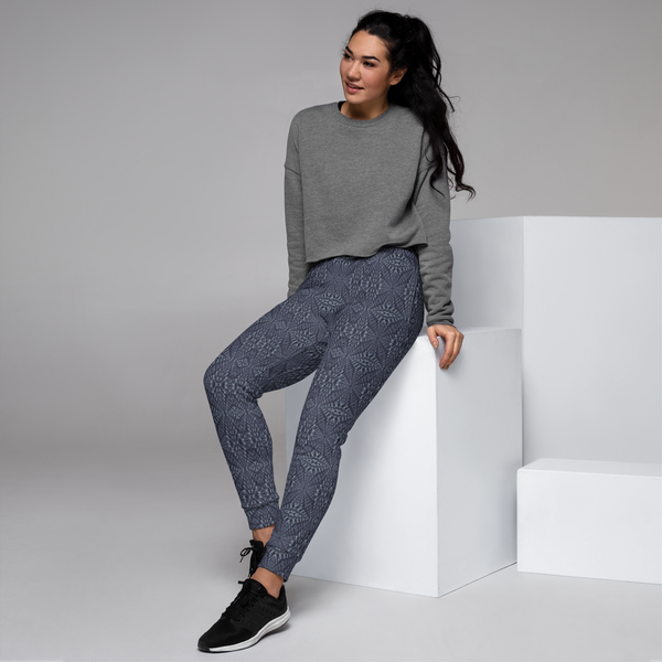 Product name: Recursia Fabrique Unknown III Women's Joggers In Blue. Keywords: Athlesisure Wear, Clothing, Print: Fabrique Unknown, Women's Bottoms, Women's Joggers
