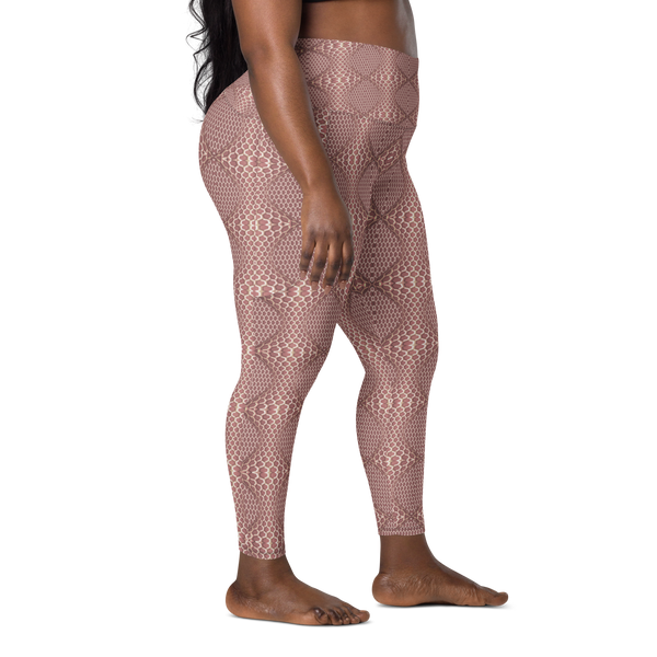 Product name: Recursia Illusions Game Leggings With Pockets In Pink. Keywords: Athlesisure Wear, Clothing, Leggings with Pockets, Women's Clothing, Print: llusions Game