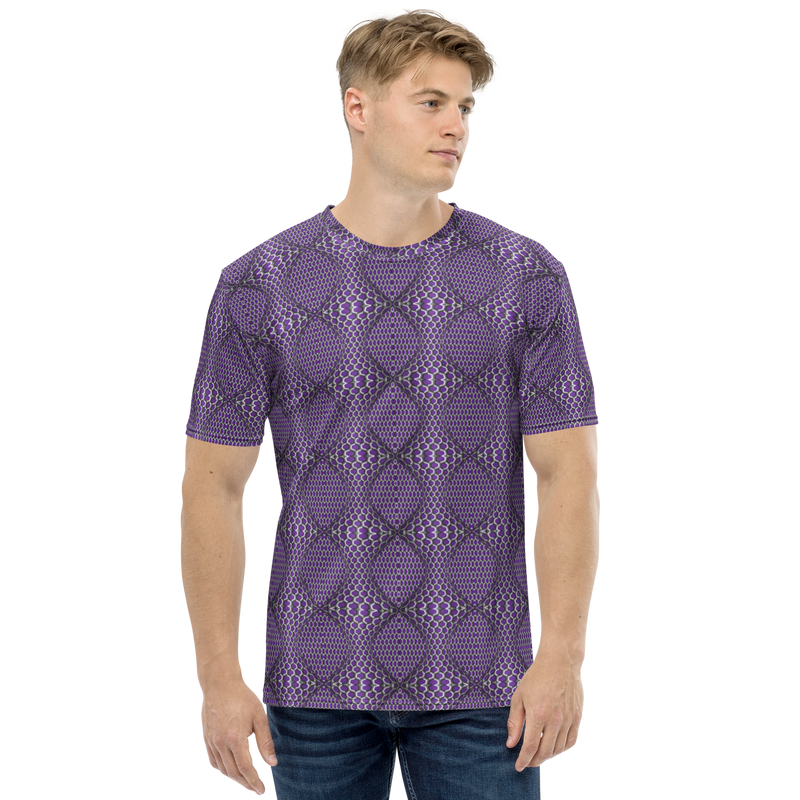 Product name: Recursia Illusions Game Men's Crew Neck T-Shirt. Keywords: Clothing, Men's Clothing, Men's Crew Neck T-Shirt, Men's Tops, Print: llusions Game
