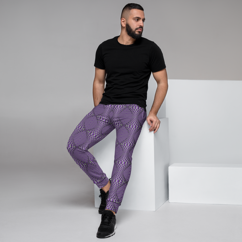 Product name: Recursia Illusions Game Men's Joggers. Keywords: Athlesisure Wear, Clothing, Men's Athlesisure, Men's Bottoms, Men's Clothing, Men's Joggers, Print: llusions Game