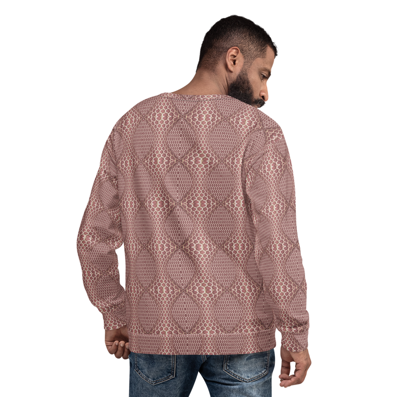 Product name: Recursia Illusions Game Men's Sweatshirt In Pink. Keywords: Athlesisure Wear, Clothing, Men's Athlesisure, Men's Clothing, Men's Sweatshirt, Men's Tops, Print: llusions Game