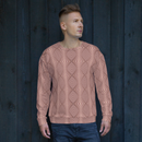 Product name: Recursia Illusions Game Men's Sweatshirt In Pink. Keywords: Athlesisure Wear, Clothing, Men's Athlesisure, Men's Clothing, Men's Sweatshirt, Men's Tops, Print: llusions Game