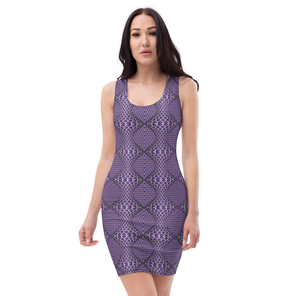 Product name: Recursia Illusions Game Pencil Dress. Keywords: Clothing, Pencil Dress, Women's Clothing, Print: llusions Game