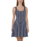 Product name: Recursia Illusions Game Skater Dress In Blue. Keywords: Clothing, Skater Dress, Women's Clothing, Print: llusions Game