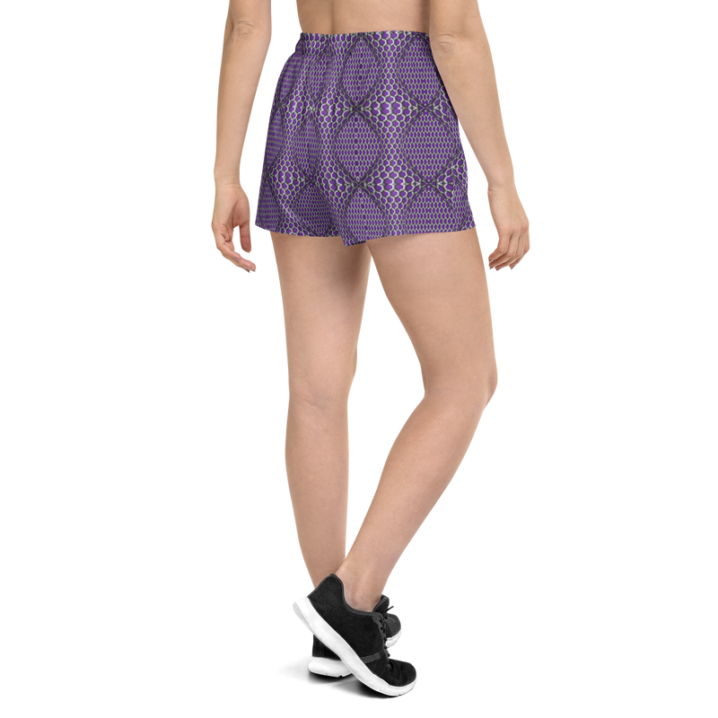 Product name: Recursia Illusions Game Women's Athletic Short Shorts. Keywords: Athlesisure Wear, Clothing, Men's Athletic Shorts, Print: llusions Game