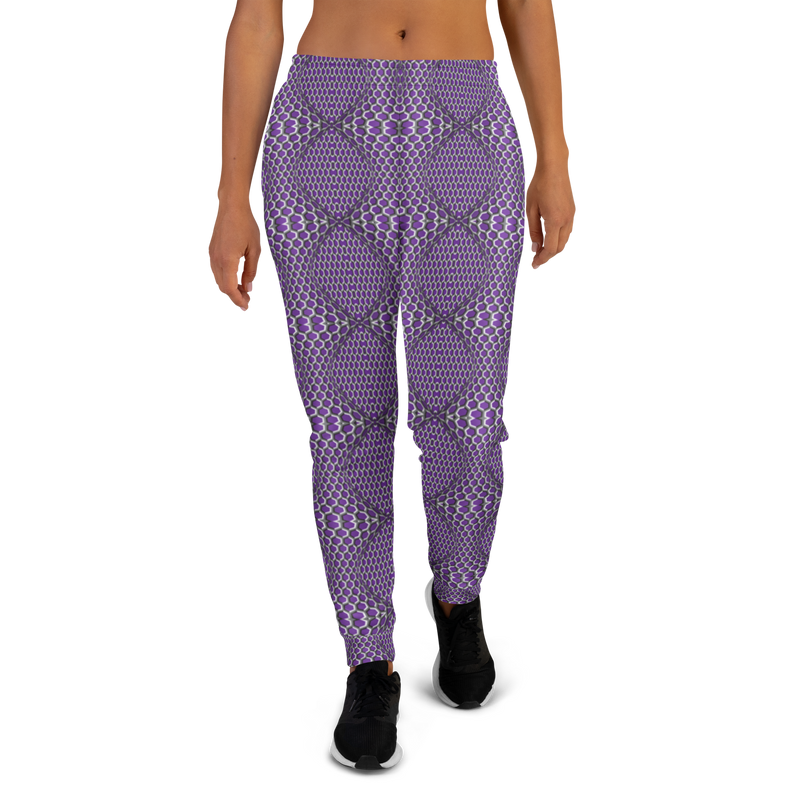 Product name: Recursia Illusions Game Women's Joggers. Keywords: Athlesisure Wear, Clothing, Women's Bottoms, Women's Joggers, Print: llusions Game