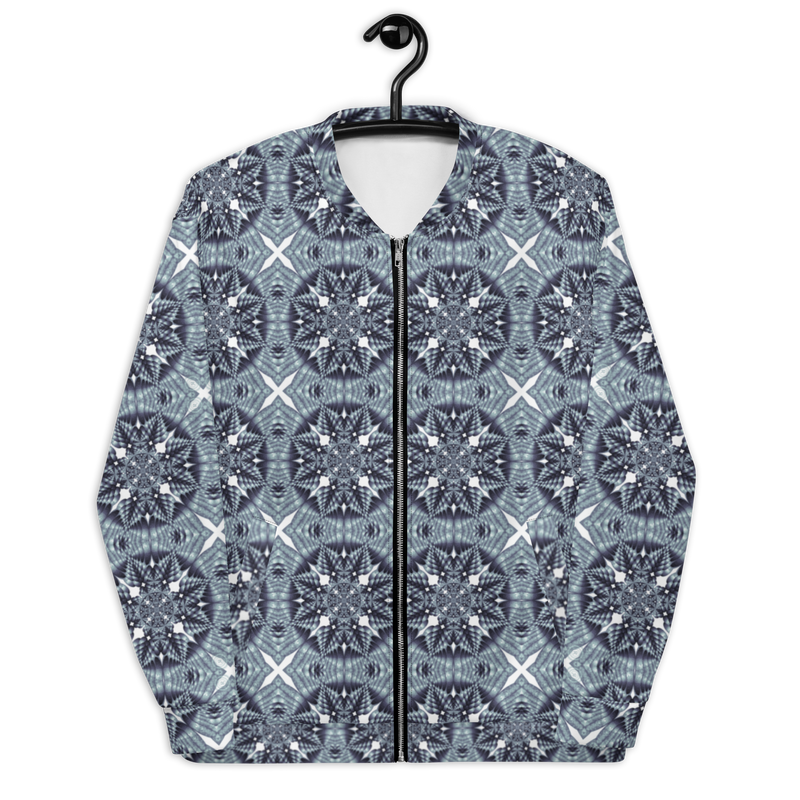 Product name: Recursia Indranet Men's Bomber Jacket In Blue. Keywords: Clothing, Print: Indranet, Men's Bomber Jacket, Men's Clothing, Men's Tops