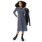 Product name: Recursia Indranet Long Sleeve Midi Dress In Blue. Keywords: Clothing, Print: Indranet, Long Sleeve Midi Dress, Women's Clothing