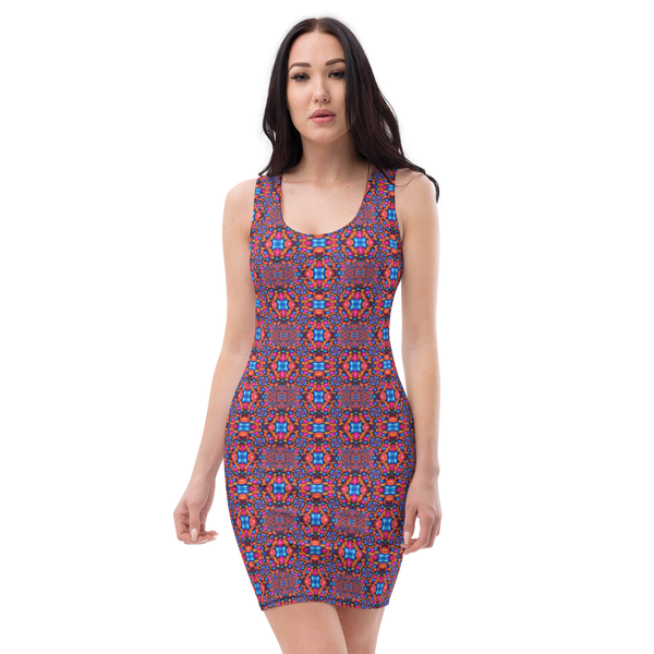 Product name: Recursia Indranet Pencil Dress. Keywords: Clothing, Print: Indranet, Pencil Dress, Women's Clothing