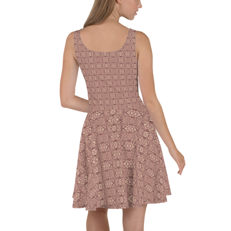 Product name: Recursia Indranet Skater Dress In Pink. Keywords: Clothing, Print: Indranet, Skater Dress, Women's Clothing