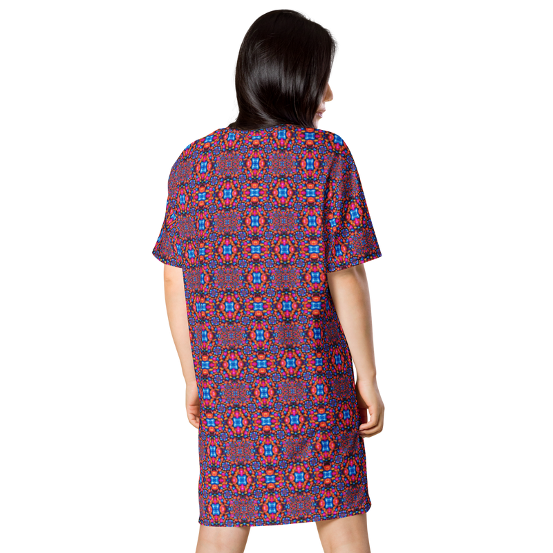 Product name: Recursia Indranet T-Shirt Dress. Keywords: Clothing, Print: Indranet, T-Shirt Dress, Women's Clothing