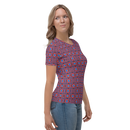 Product name: Recursia Indranet Women's Crew Neck T-Shirt. Keywords: Clothing, Print: Indranet, Women's Clothing, Women's Crew Neck T-Shirt