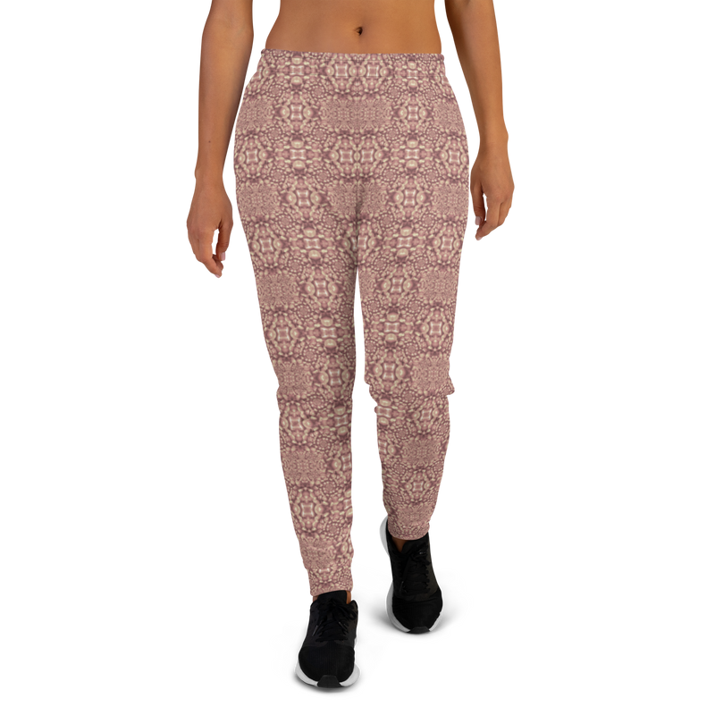 Product name: Recursia Indranet Women's Joggers In Pink. Keywords: Athlesisure Wear, Clothing, Print: Indranet, Women's Bottoms, Women's Joggers