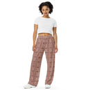 Product name: Recursia Indranet Women's Wide Leg Pants In Pink. Keywords: Print: Indranet, Women's Wide Leg Pants