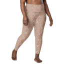 Product name: Recursia Lotus Light Leggings With Pockets In Pink. Keywords: Athlesisure Wear, Clothing, Leggings with Pockets, Print: Lotus Light, Women's Clothing